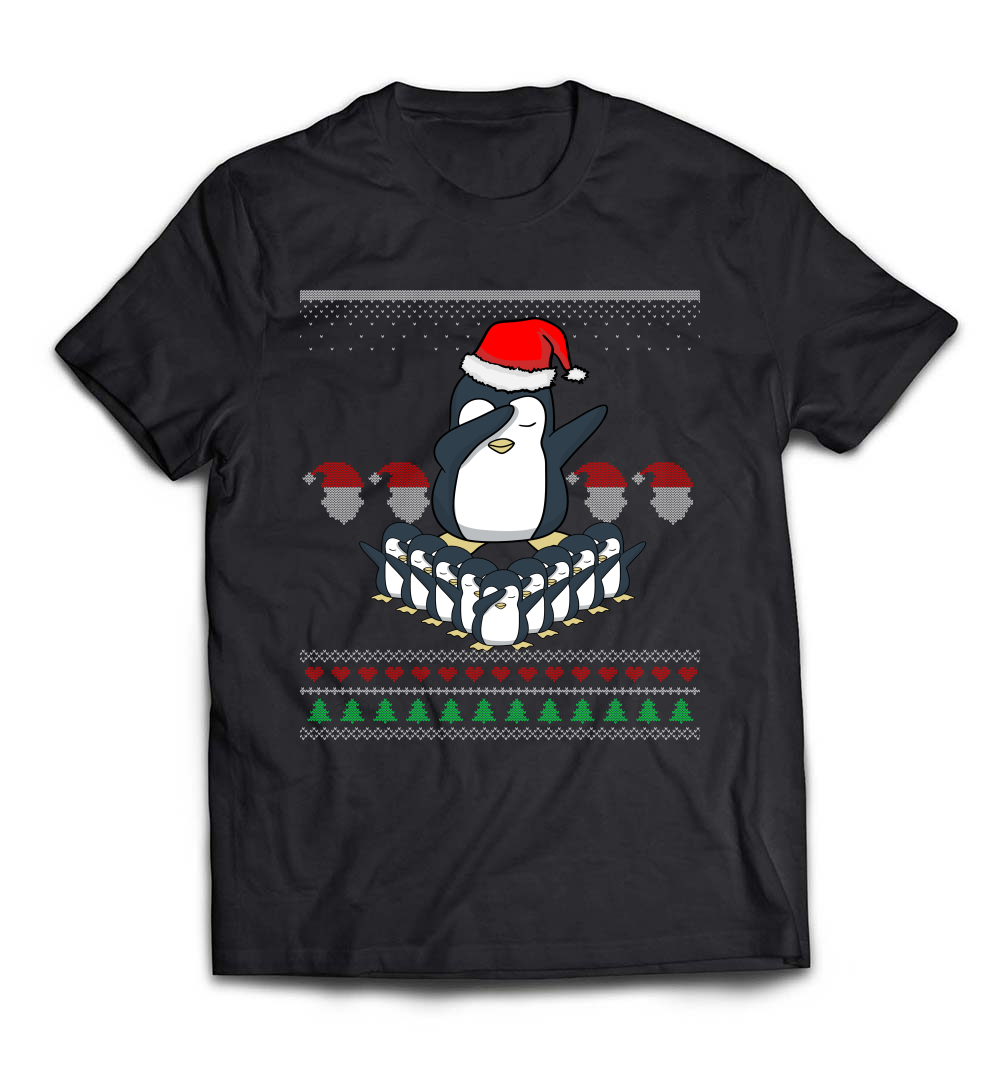 “Dabbing Ugly Christmas Penguin T-Shirt” – A Hilarious Holiday Tee for Christmas Lovers